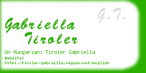 gabriella tiroler business card